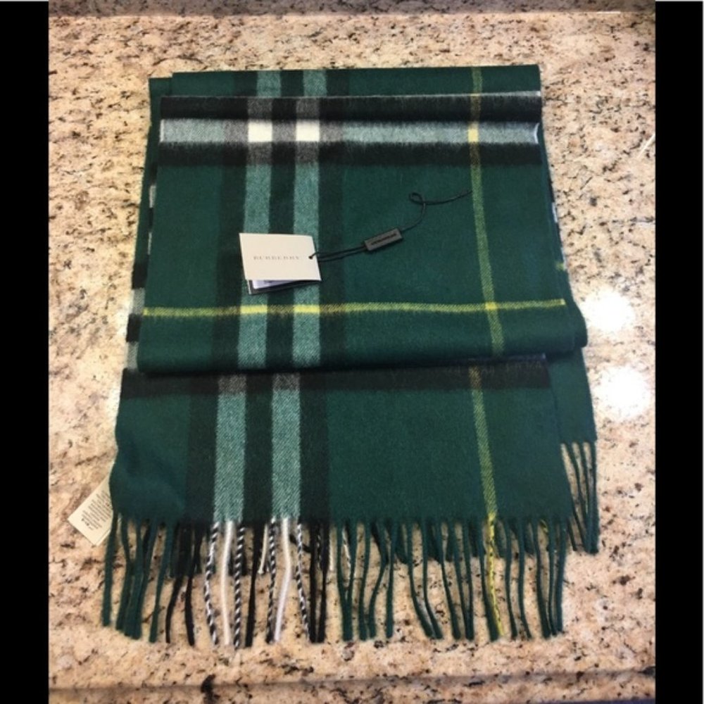 Rare Green Burberry Scarf